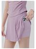 Women's Anti-Glare Tennis Skirt & Breathable Yoga Top Set: Slimming, Waist-Cinching, Casual Sportswear