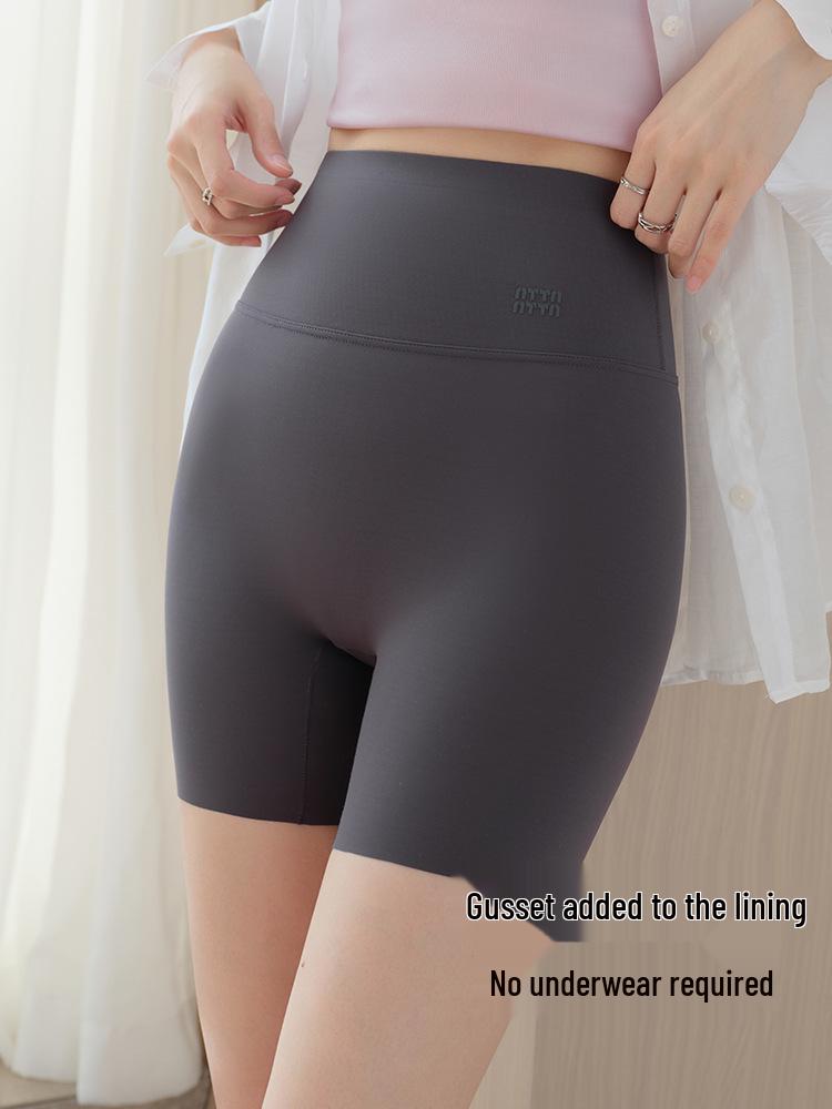 Women's Plus Size High Waist Shark Skin Cycling Shorts with Tummy Control and Built-in Underwear