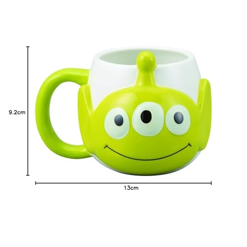 Sun Art Mug, Green, 350ml, Disney "Toy Story" Alien Face Mug, SAN2963-2