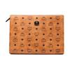 Visetos Leder-Clutch mit Metall-Logo-Plakette & Reißverschluss für den täglichen Gebrauch & Partys