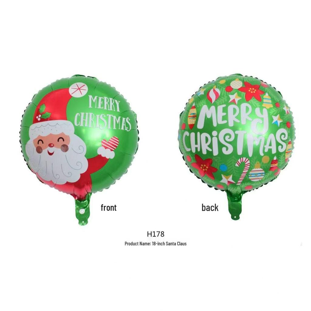 Large Christmas Tree and Santa Claus Aluminum Foil Balloons for Window Display 