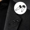 Broche Épingle de Sûreté Crâne, Broche avec Design de Serrure, Sculpture 3D pour Femmes Accessoire Punk Halloween pour Vestes revers Sacs à Dos Cadeau Hommes