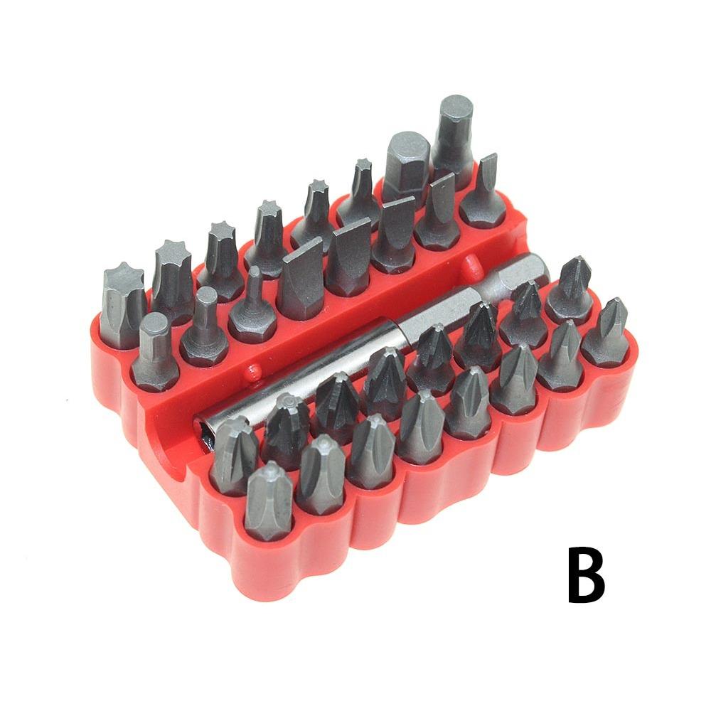 Jeu de 33 embouts de tournevis creux en 1 pour vis de sécurité, vis hexagonales, jeu d'embouts pour accessoires de tournevis électrique, 2 styles