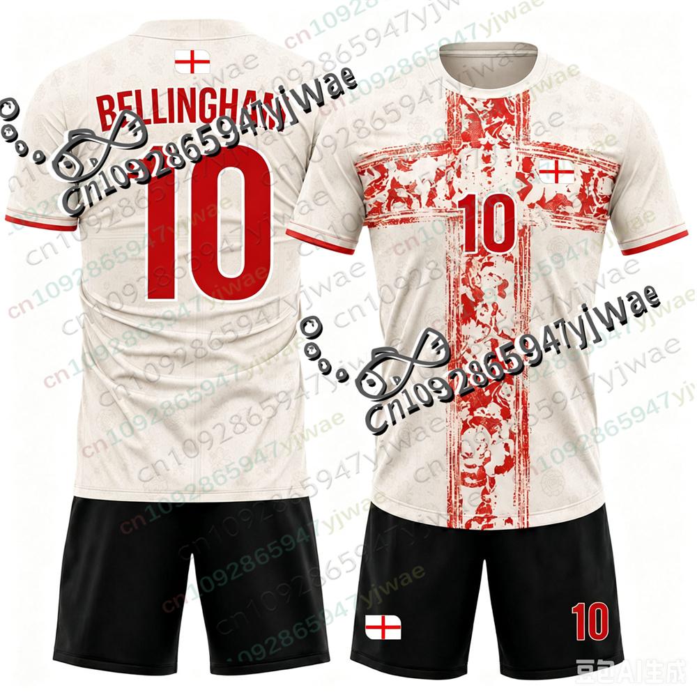 2026 Bellingham Fan Edition Fotbalový dres Set Prodyšná Rychleschnoucí Mikina Tréninkové oblečení Děti Dospělí Tričko Šortky