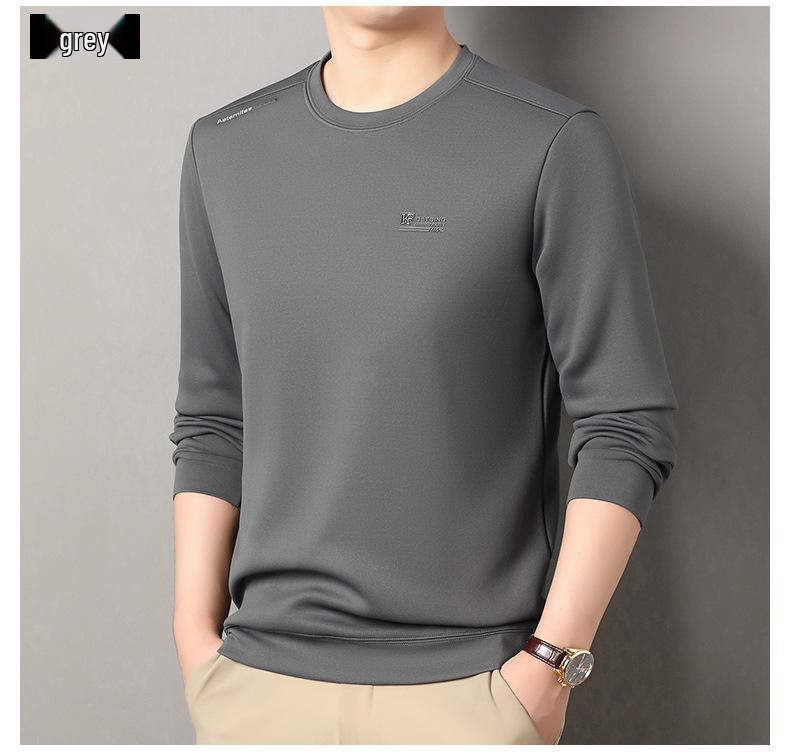 Men's Autumn/Winter Crew Neck Silk Fleece Sweatshirt