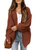 2023 Women's Autumn/Winter Lantern Sleeve Loose Knit Cardigan Sweater