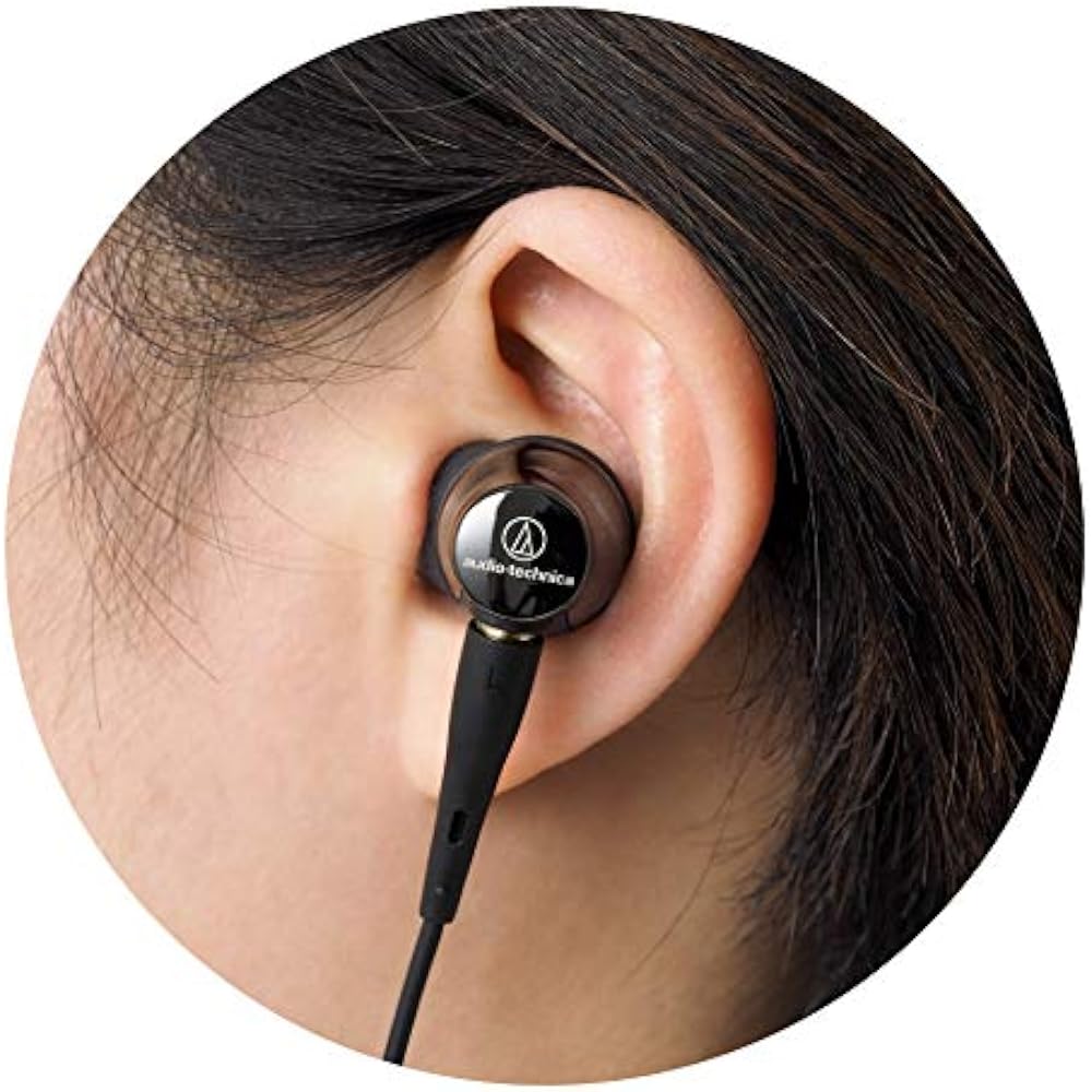 Audio-Technica ATH-CKR100 Earphones, Wired Canal Type, Hi-Res, Hi-Res Sound Source Compatible, So...