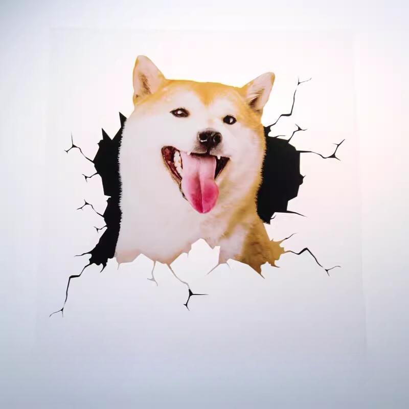 3D Cat Car Stickers Auto Body Bumper Cover Scratches Motorcycle Front Cowl Fuel Tank Decor Removable Animal Vehicle Accessories