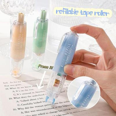 6MM*5M Tlačací bodový obojstranný lepiaci páskový valček Plniteľný dávkovač lepidla Školské kancelárske potreby