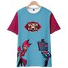 Hazbin Hotel Anime Women Men's T-shirts Cartoon Printed O-Neck Oversized Short Sleeves Fashion Mens Clothing Streetwear