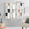 2pcs,2D plane printing Pattern Curtains Poodle Pattern Durable 100% Polyester Fabric (without rod) Decorations Outdoor Perfect