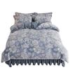Light luxury high-end thickened milk fleece four-piece set, winter warm quilt cover, double-sided coral fleece anti-static three-piece set