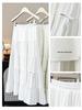 Drapey A-line Bow High Waist Cake Skirt - Women's Mid-length Slimming Skirt for Spring/Summer 2026
