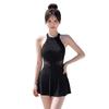 New one-piece swimsuit women's hot spring skirt 1011 new Internet celebrity style belly and thin conservative swimsuit quick drying