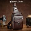 Brand Men's Bag 100% Genuine Leather Shoulder Crossbody Bag Vintage Luxury Chest Bag Side Backpack Travel Essential Handbag