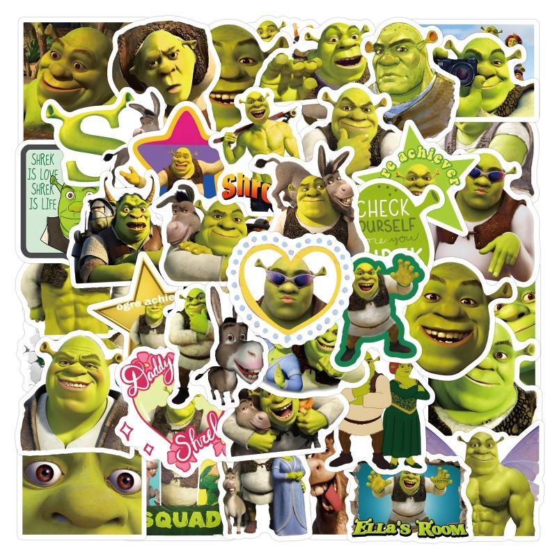 Tianyi 1 60Pcs Shrek Cartoon Graffiti Stickers Decals Suitcase Laptop Computer Guitar Decoration Diy Kids Classics Toy