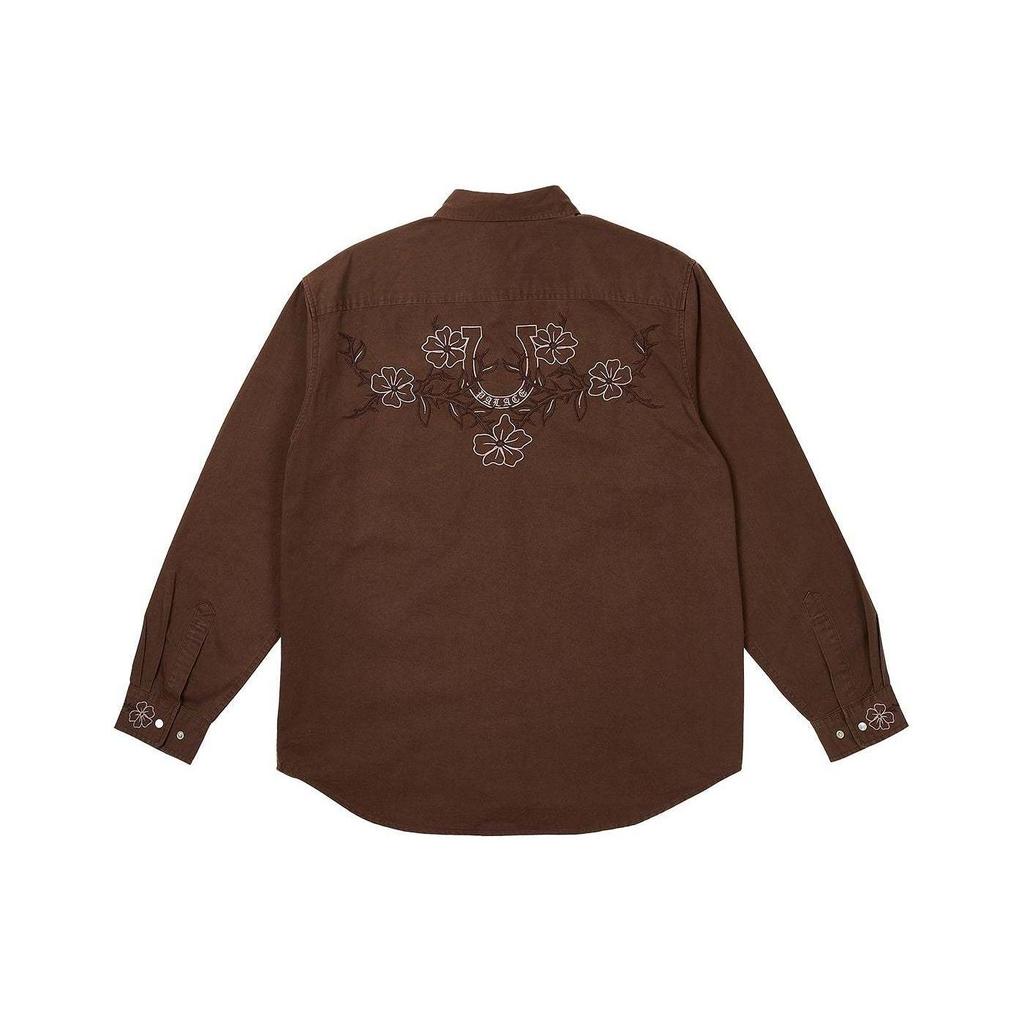 Palace Flexus Shirt Nice Brown Unisex Tops P26SHT007