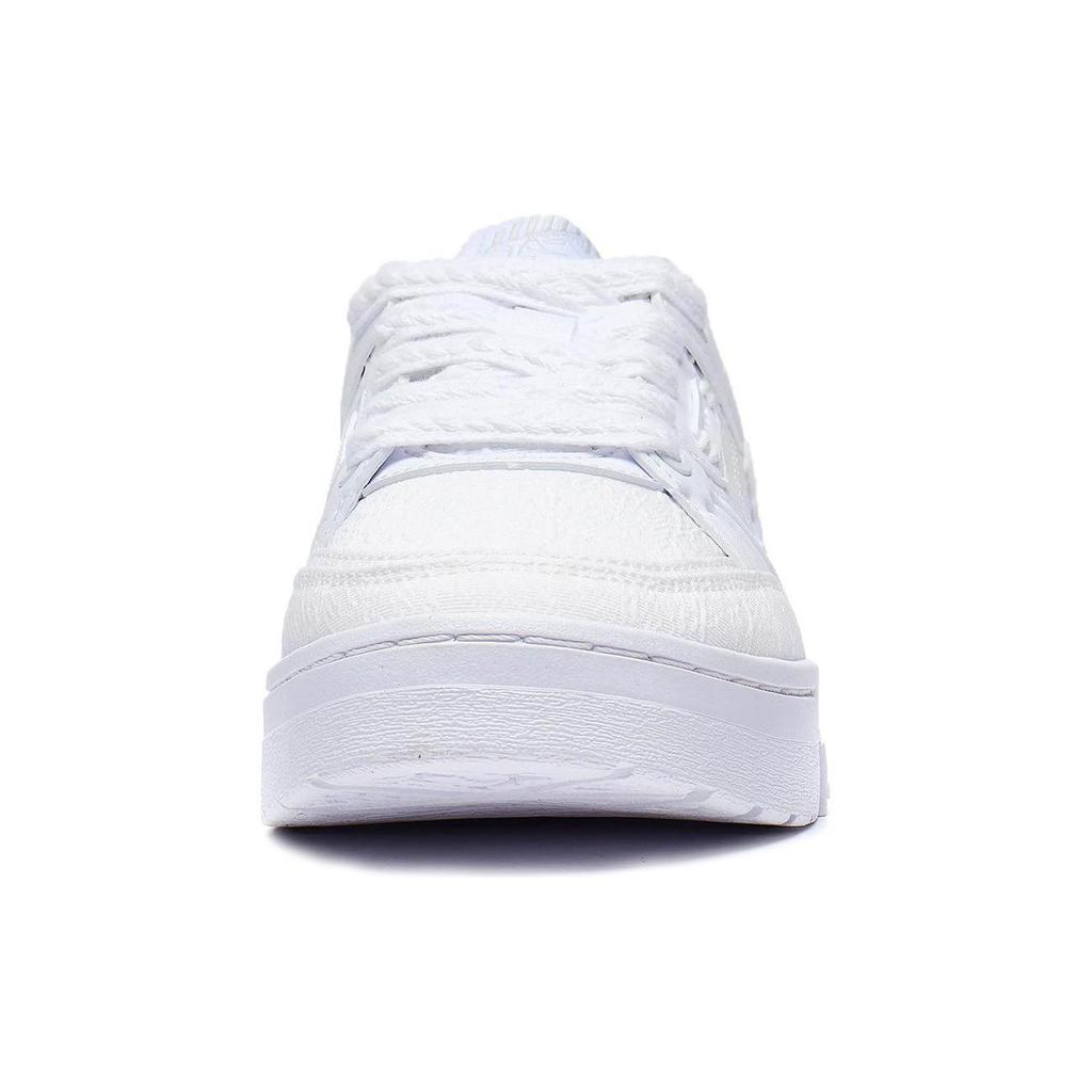 Li Ning Campaign 1.5 Synthetic Leather Slip Resistant Abrasion Resistant Low Top Skateboard Shoes Women's White AGCT266-4