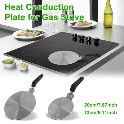 Stainless Steel Heat Diffuser Plate Round Induction Cooktop Adapter Plate 13cm 20cm Kitchen Cookware Heating Diffuser Mat For Even Heat Distribution