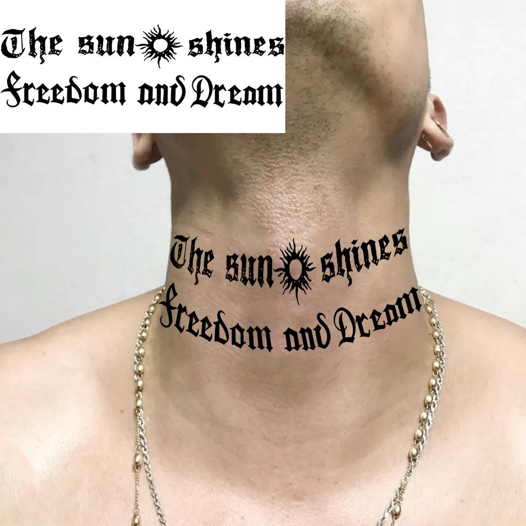 1 Sheet Halloween Dark Gothic Phoenix Temporary Tattoo For Men Women Neck Forearm, Waterproof Realistic Temp Fake Tatoo Stickers