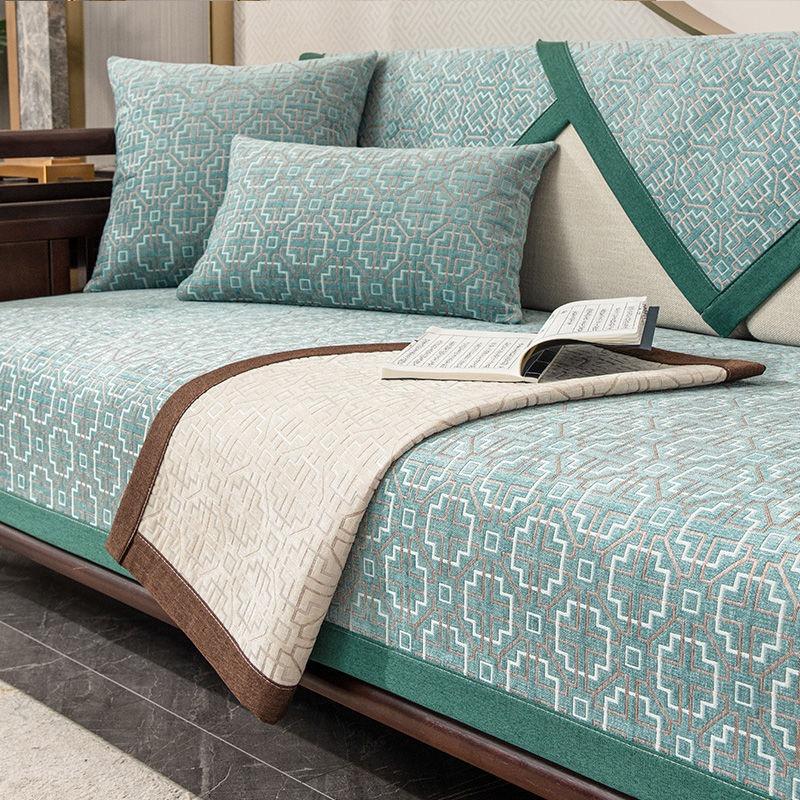 European Jacquard Chenille Fabric Sofa Cushion Non-Slip Four Season Universal Leather Sofa Cover Towel 1/2/3/4 Seats Sofa Cover