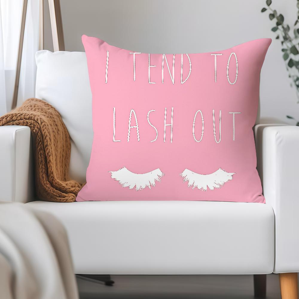 Ins Style Beauty Makeup Eyelash Pillow Case Applicable Space For Guest Rooms Interiors Cars Office House Decoration