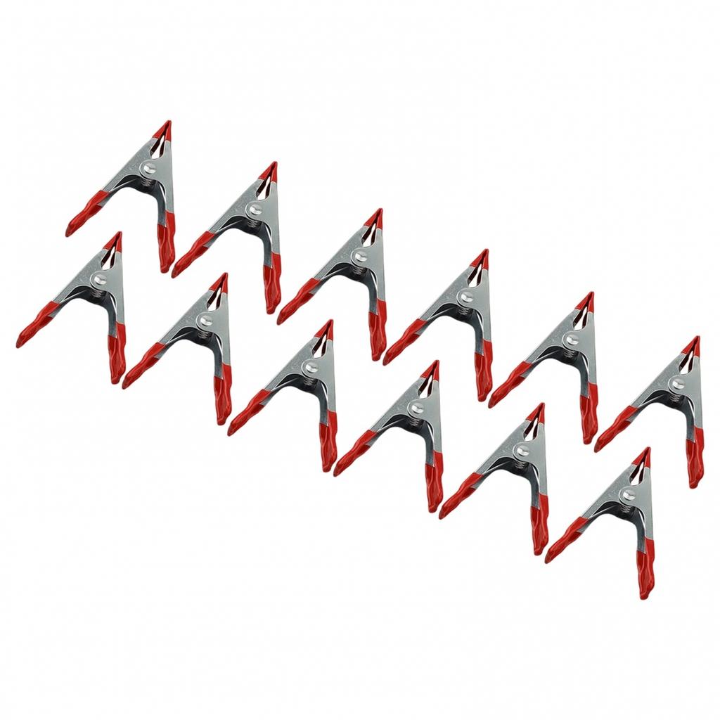 Metal Spring Clamps 12 Pack 4 Inch Clips for Woodworking and Creative Projects