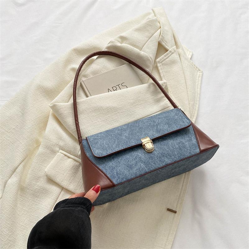 Vintage Minimalist Single Shoulder Bag 2023 Autumn New Fashion Casual Handbag