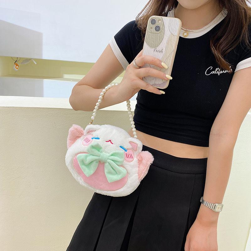 Hello Kitty Sheep Bear Plush Coin Purse With Zipper Closure For Kids And Girls