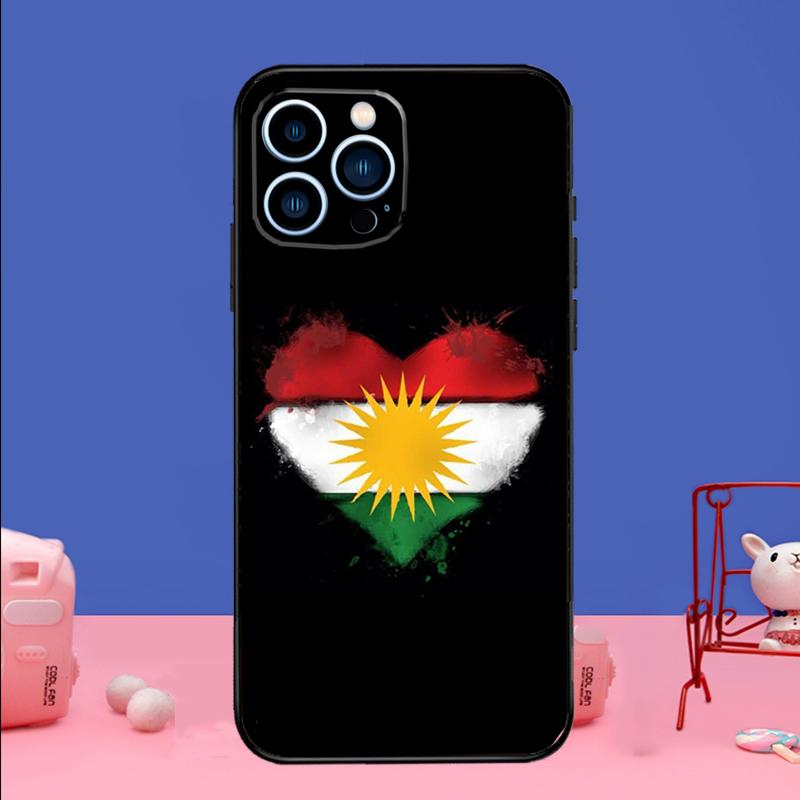 Custodia per Telefono con Bandiera del Kurdistan per iPhone 16 15 14 13 12 11 17 Pro Max Plus 12 13 mini 16e 17 Air Bumper Cover