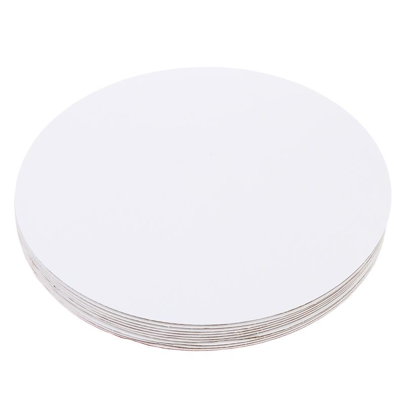 10pcs Round Cake Boards Easy to Use Disposable Paper Cake Drum Pans for Birthday Wedding Holiday Dessert Party Events
