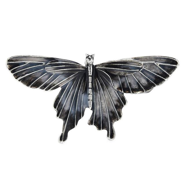 

Desiger New Enamel Butterfly Brooch Pins For Women Big Insect Broochs Gift 3 Colors Swallowtail Butterfly серый
