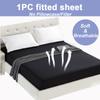 Waterproof Fitted Bed Sheet With 360 Elastic Band Mattress Protector Cover Bedspreads for Single Double King Queen Size Bedsheet