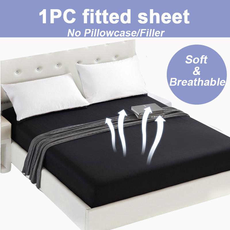 Waterproof Fitted Bed Sheet With 360 Elastic Band Mattress Protector Cover Bedspreads for Single Double King Queen Size Bedsheet