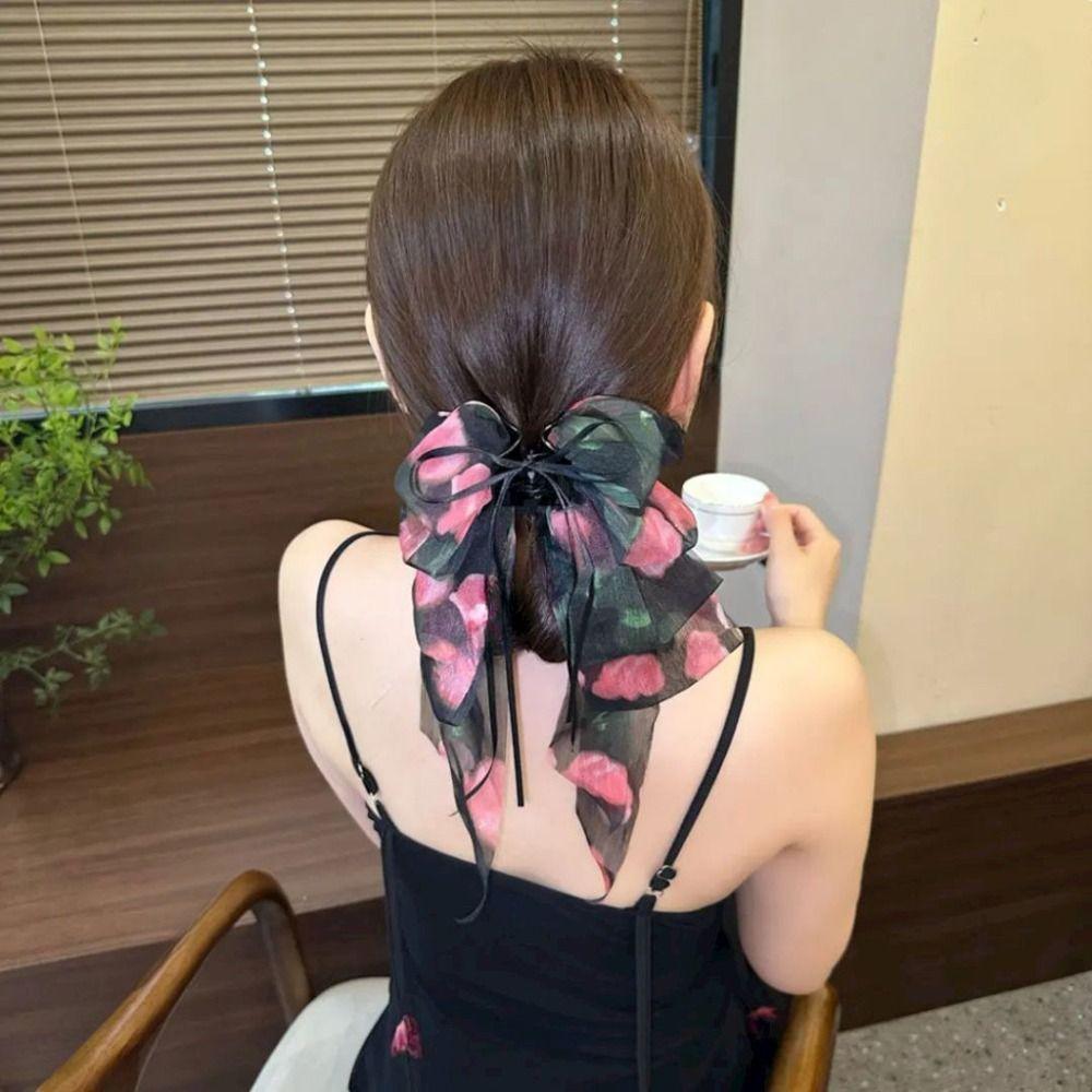 1Pcs Volumizing Tail Clips Elegant Hair Claw Durable Chiffon Hair Clip for Women Girls