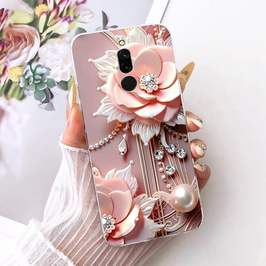 For Xiaomi Redmi 8 8A Case Luxury Flowers Butterfly Painted Cover Soft Slim Phone Case For Xiaomi Redmi 8A 8 Redmi8 Redmi8A Bags
