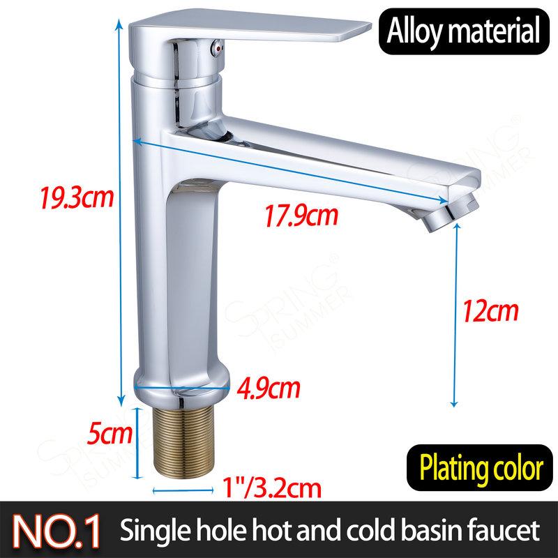 Zinc Modern Single Hole Single Handle Ceramic Valve Core Metered Faucets Deck Mounted Bathroom Wash Basin Sink Mixer Tap (as the picture,Chrome)