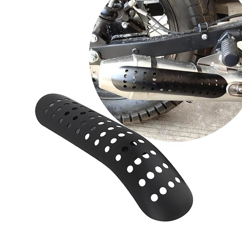 Motorrad Custom Stahl Auspuffrohr Hitzeschild Abdeckung Schalldämpfer Schutzblech Zubehör Universelle Passform für Harley Honda Yamaha