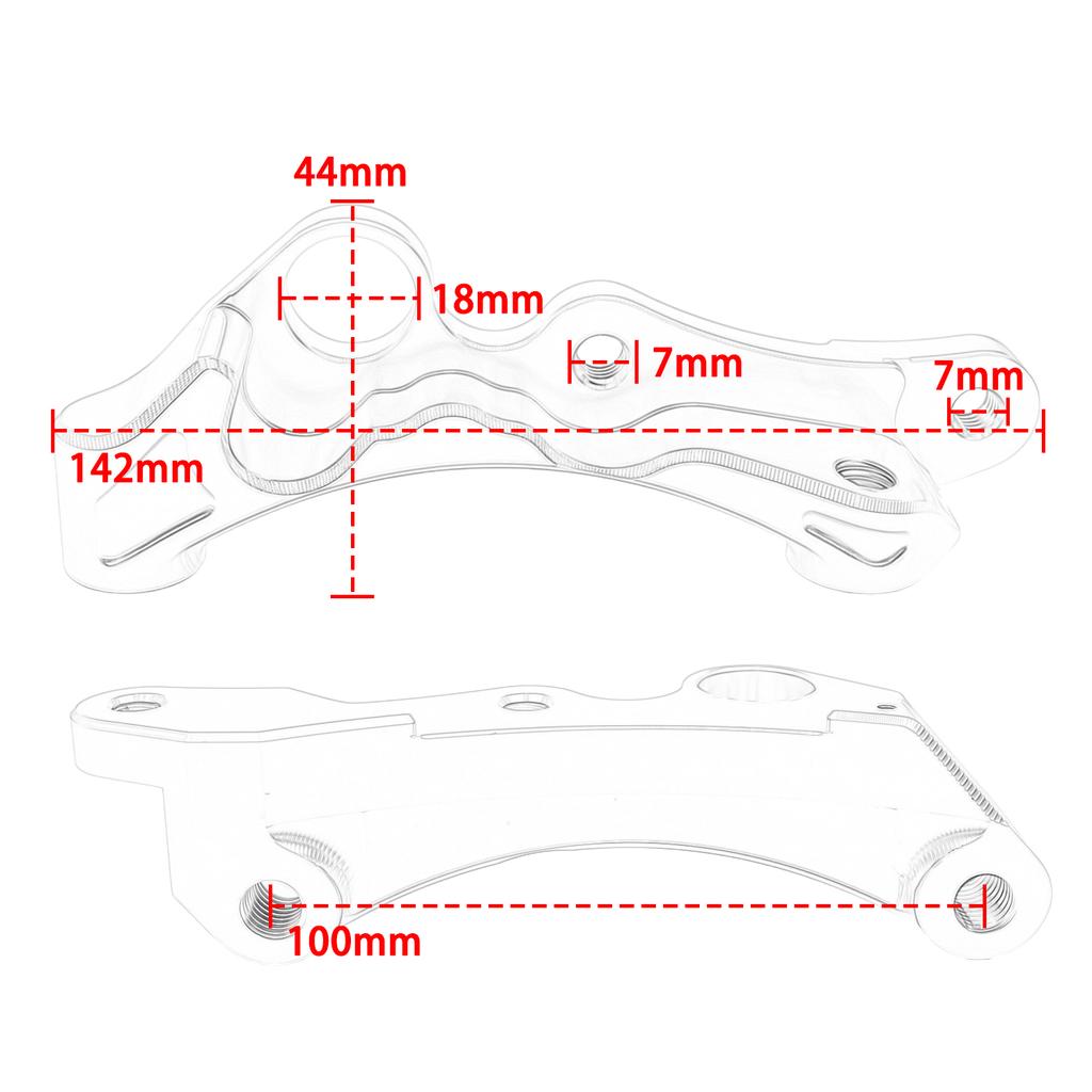 Motorcycle Accessories Brake Calipers Seat Hole Pump Adapters Modified Parts 100MM For Vespa GTS300 GTV300 2017 2018-2025