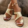 Summer New Large Size Flat Roman Slippers Comfortable Temperament Ladies
