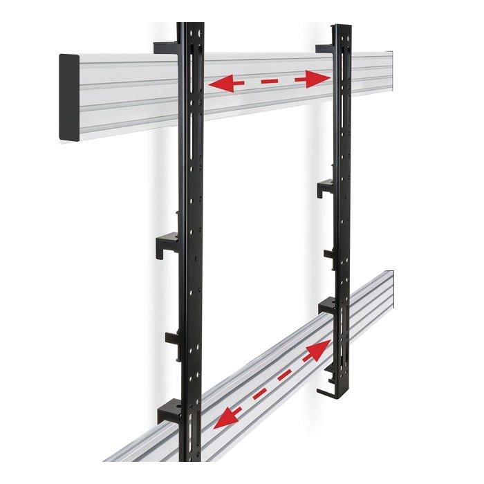 Support Mural - B-Tech - BT8390-VESA800F - Noir - 200 Kg - Écran 42" À 72"