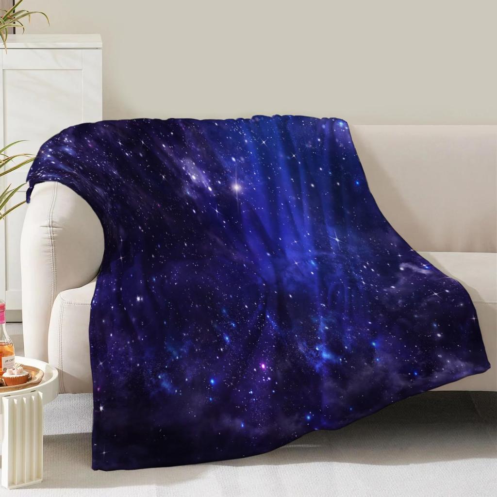 Dream Galaxy Flannel Mar Blanket Digital Printing Space Blanket Planet Sofa Blanket