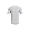 Under Armour Gradient Logo Solid Color Printed Running Fitness Training Loose Breathable Sports Casual Crew Neck T-Shirt Men Tops Gray 1329582-015