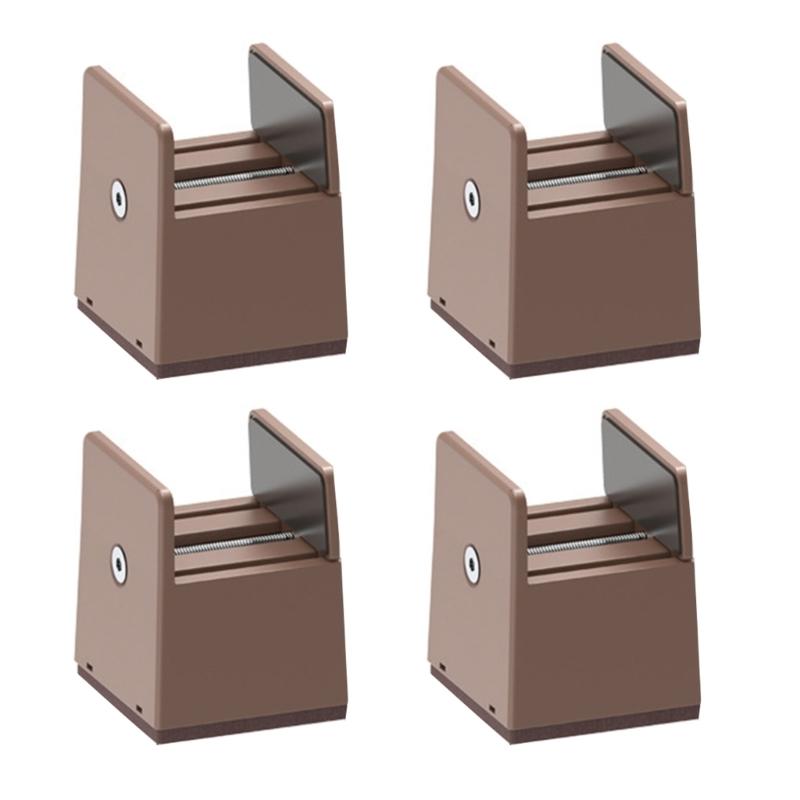 Set of 4 Sturdy Plastic Bed Risers 2Inch Thick Leg Extenders Accessory for Desk Chair Sofa Storage Solution Use