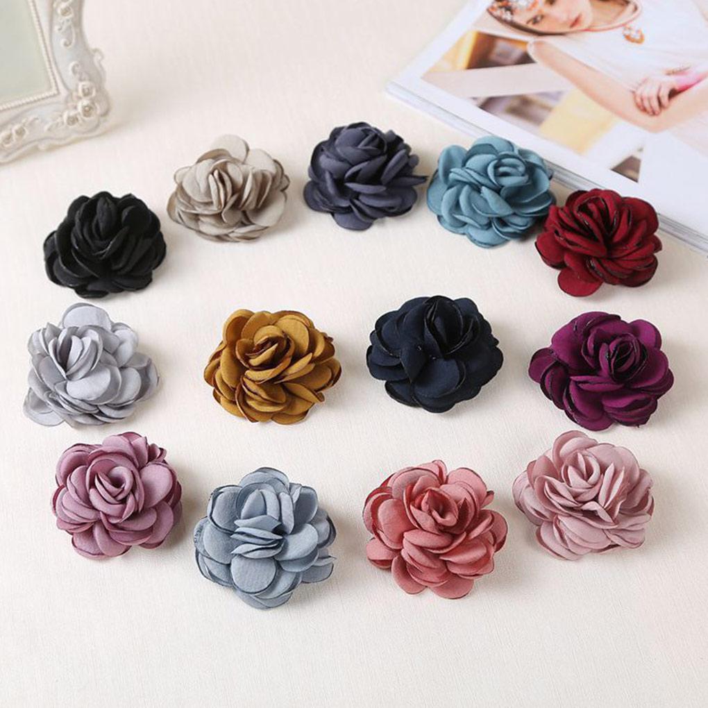 Flower Brooch Simulation Korean Cloth Side Firing Accessories Rose Artificial Fabrics Home Textile Ornaments Wedding