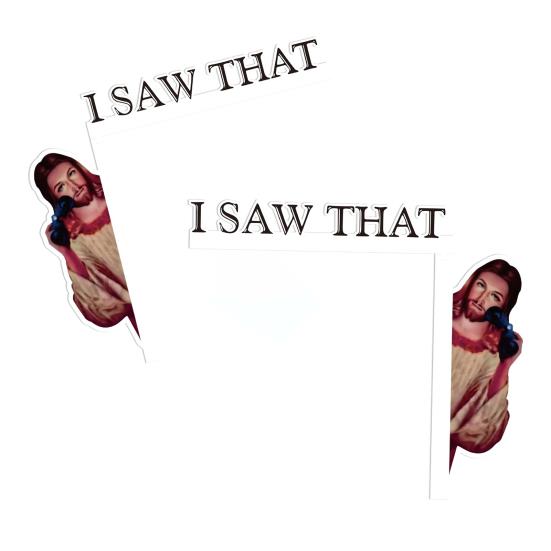 Yousheng Jesus Door Frame Decor Wooden I Saw That Easter Door Corner Decoration Home Door Sitter Corner Ornament Gift for Christian Lovers