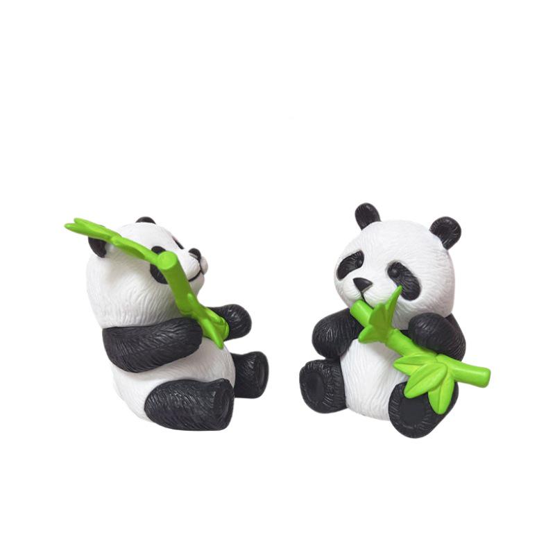 Bamboo Panda Cartoon PVC Ornament for Desk or Car - National Treasure Toy