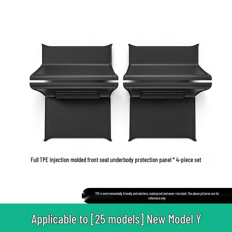 Eco-Friendly TPE Car Floor Mats for 2019-2025 Tesla Model Y, Left/Right Drive.