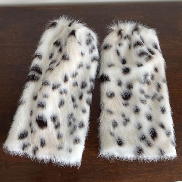 Ghette Stivali Svasati Pelose Morbide, Polsini Scaldamuscoli per Donne, Fantasia Leopardo Vintage, Coprigambe in Peluche, Calzini Lunghi a Tubo