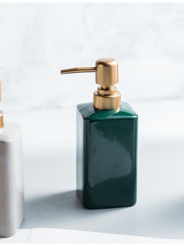 Wiederbefüllbare Keramik-Spenderflasche für Seife, Gel, Shampoo oder Lotion - Hotel Stil